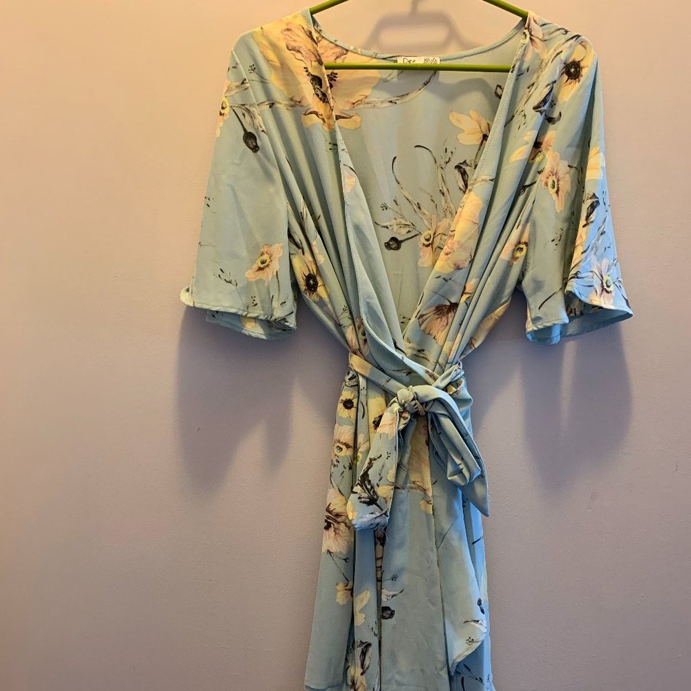 Dex Short-Sleeved Wrap Sun Dress